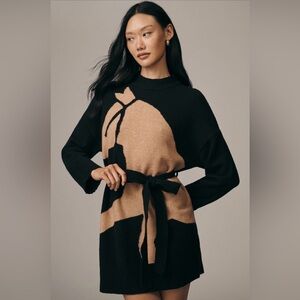 ✨ Anthropologie Heidi Belted Sweater Mini Dress Sz XS